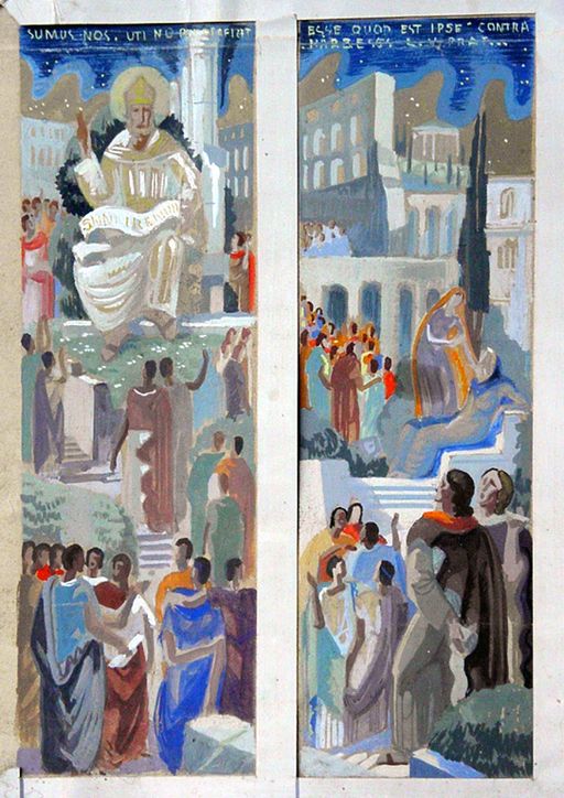 Peinture monumentale : Saint Irénée en majesté
