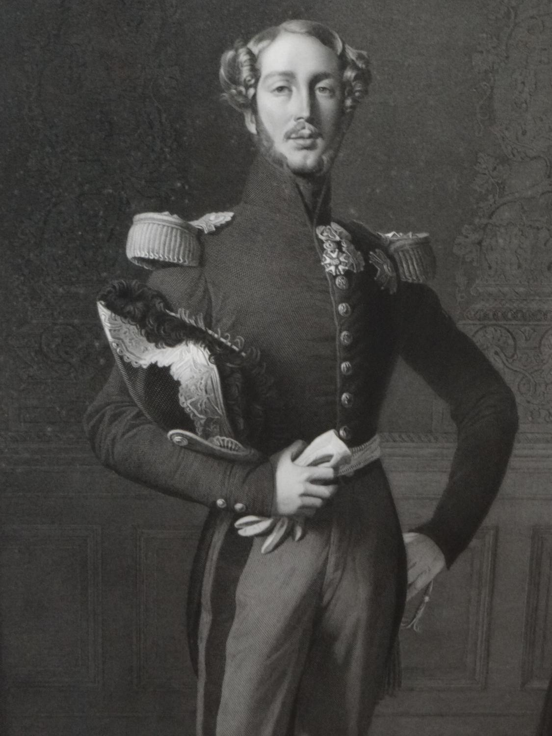 Gravure de Luigi Calamatta d'après Jean-Auguste-Dominique Ingres : Portrait de Ferdinand-Philippe duc d'Orléans