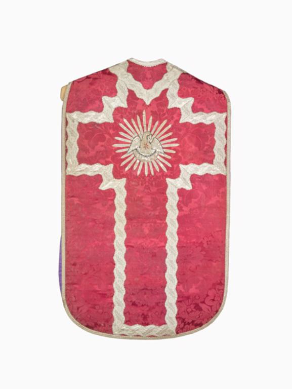 chasuble, étole, manipule : ornement rouge n°4