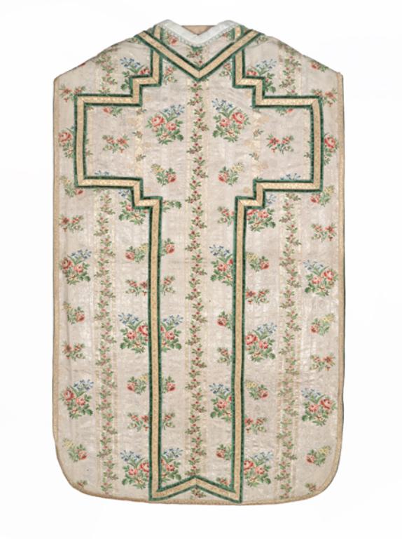 chasuble, étole, manipule, voile de calice : ornement blanc n°2