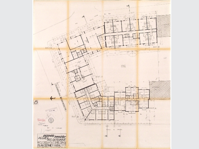 Immeubles, hôtel de voyageurs et maison de retraite, ensemble immobilier Accueil Sainte-Germaine