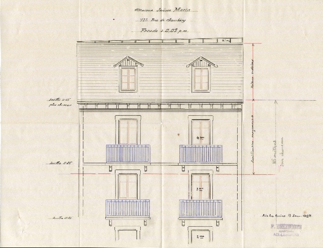 Maison, puis immeuble