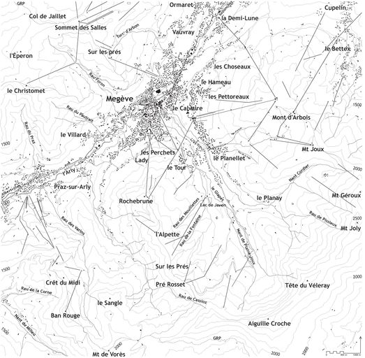 Présentation de l'aire d'étude Megève