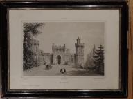 Lithographie d'Eugène Ciceri et Philippe Benoist - " Château de Maulmont "