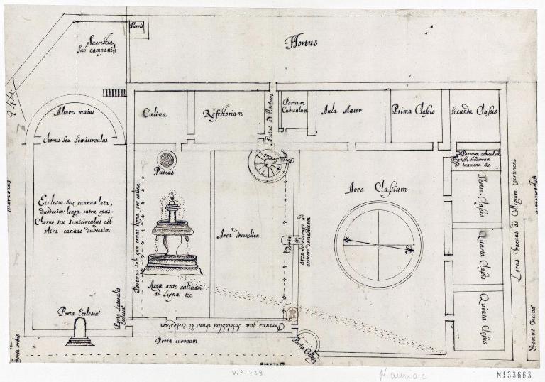 Projet pour les nouveaux bâtiments du collège, dit premier projet, 1605 (B.n.F., Est., FOL-HD-4 (9)) 