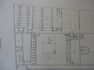 Plan du premier étage, s.d. (détail du bâtiment de la cour Sainte-Marthe). Plan AC Lyon. Fonds des HCL ; 2NP688