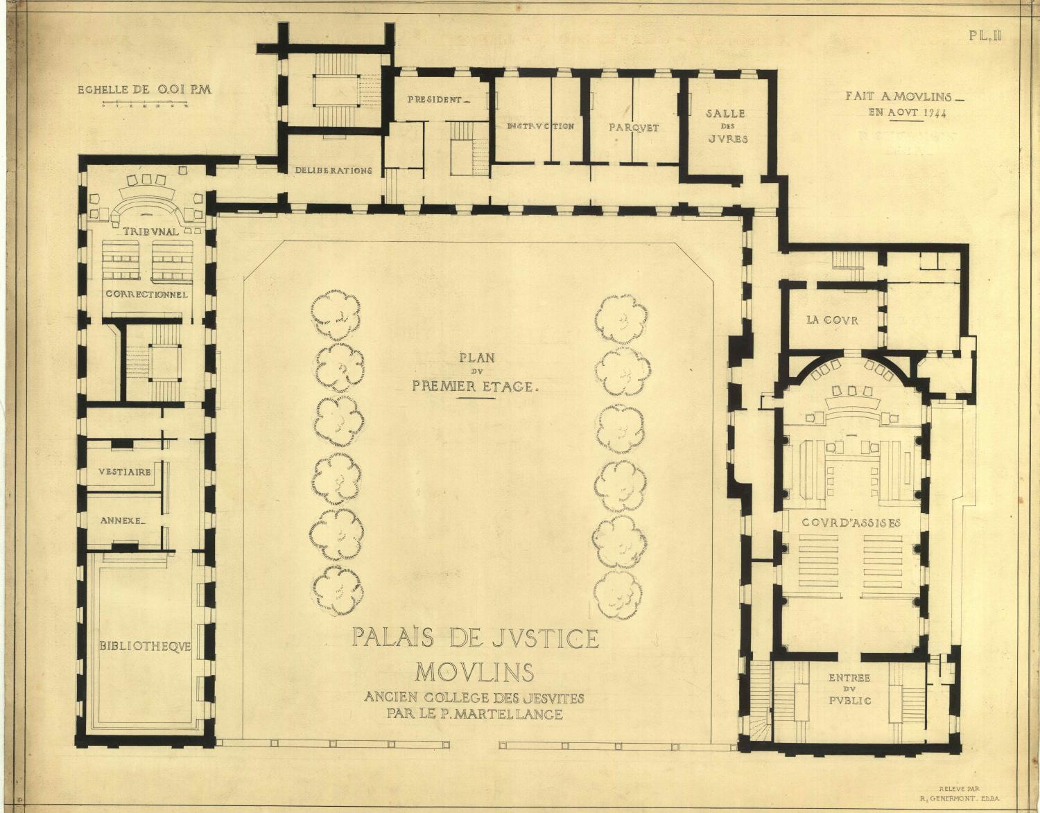 Collège de jésuites dit collège Sainte-Marie, puis école centrale, actuellement palais de justice