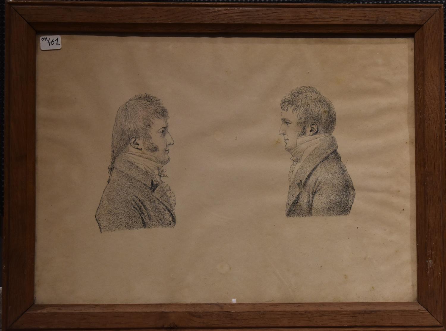 Estampe d'après Antoine-Philippe d'Orléans - Portraits de Louis-Philippe, duc d'Orléans et d'Antoine-Philippe, duc de Montpensier