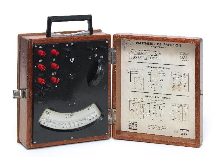 Instrument de mesure de forces électromotrices : wattmètre de précision astatique