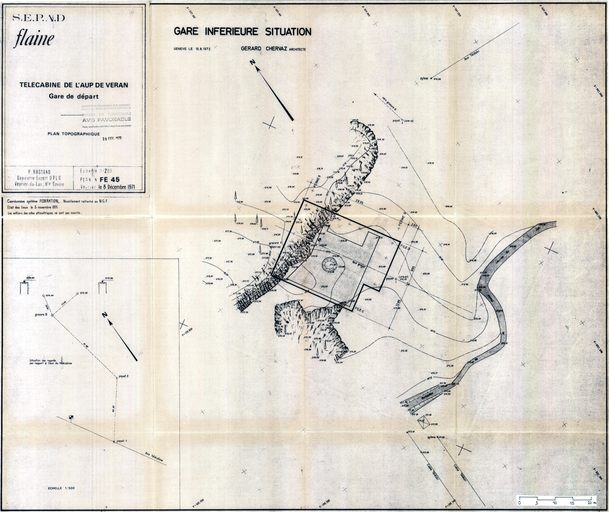 Gare de téléphérique : gare inférieure de la télécabine de l´Aup de Véran