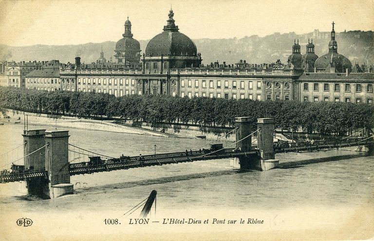 Pont de l'Hôtel-Dieu, ou dite passerelle de l'Hôtel-Dieu (détruit)