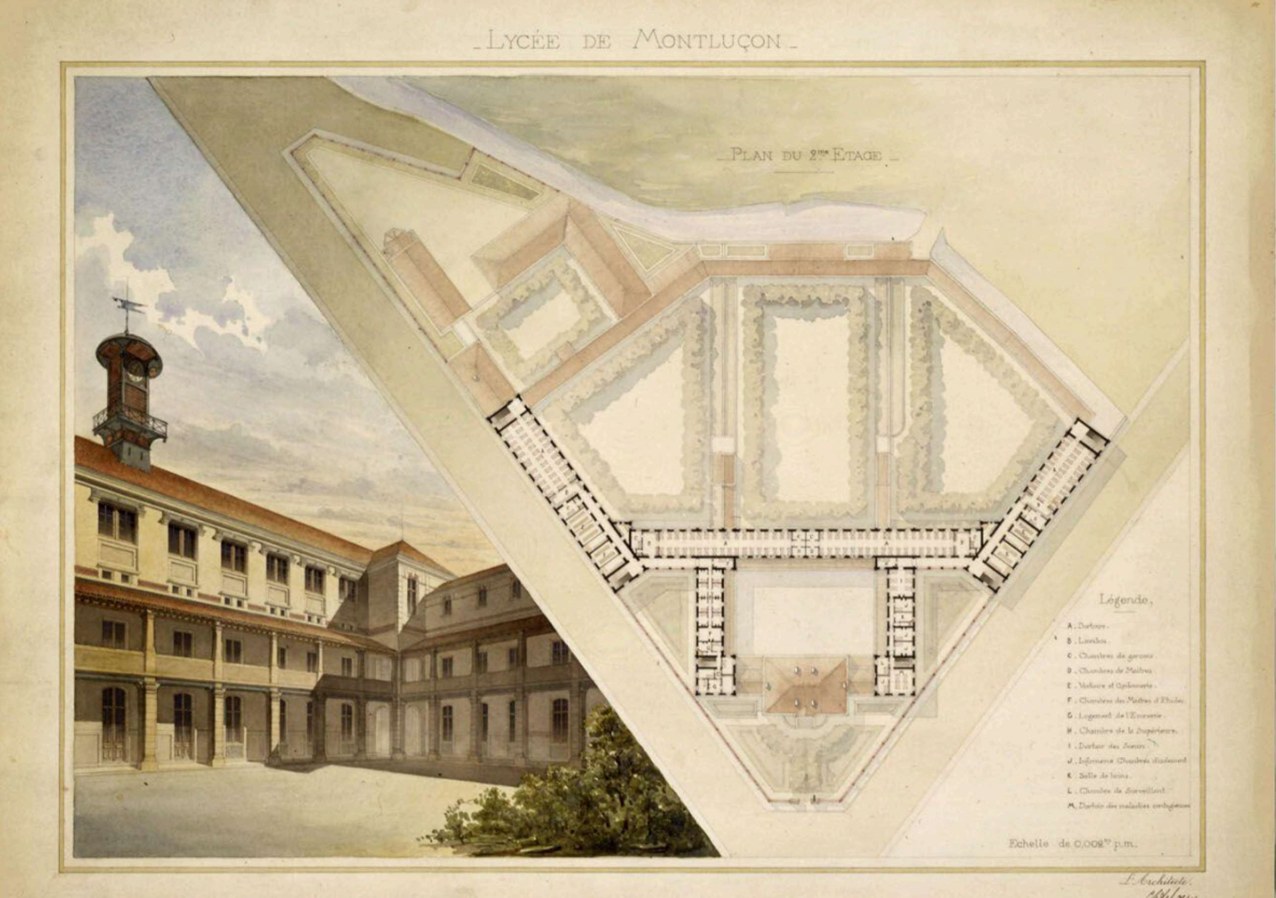 Lycée de garçons, actuellement collège Jules-Ferry de Montluçon