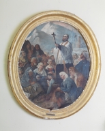 Ensemble de 2 tableaux en pendant : Saint François Régis, Saint François Xavier