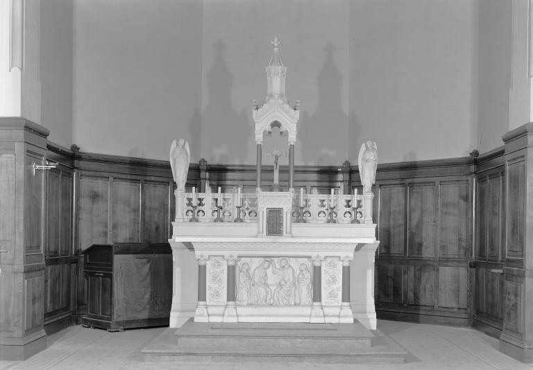 autel, tabernacle, dais d'autel, statues (2) (maître-autel)