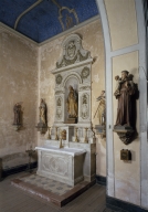 Ensemble des deux autels secondaires de la Vierge et de Saint-Roch