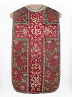 chasuble, étole, manipule, voile de calice : ornement rouge