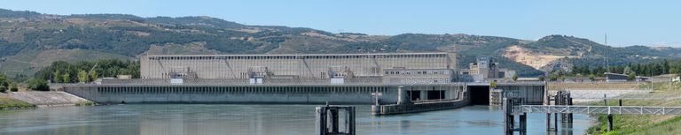 Centrale hydroélectrique-écluse dite centrale électrique de Bourg-lès-Valence, pont routier