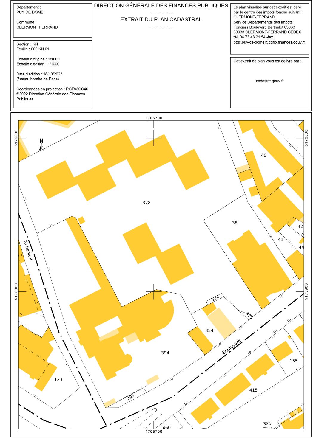 Extrait de plan cadastral