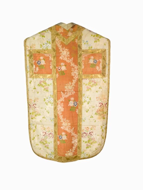 chasuble, étole, manipule, voile de calice : ornement blanc n°4