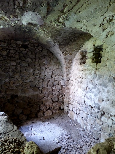 Dépendance sud-ouest. Etage de soubassement, cellier. Travée sud, vue de volume prise du nord.