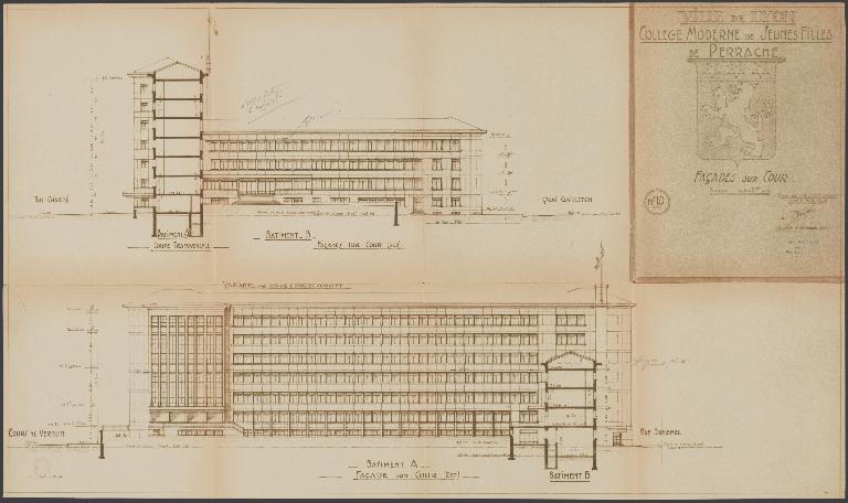 Collège moderne de jeunes filles, dit collège Juliette-Récamier, actuellement lycée Juliette-Récamier