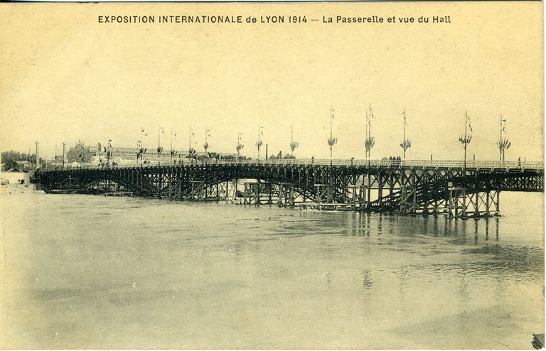 Passerelle de l'Exposition, puis pont des Abattoirs (détruit)