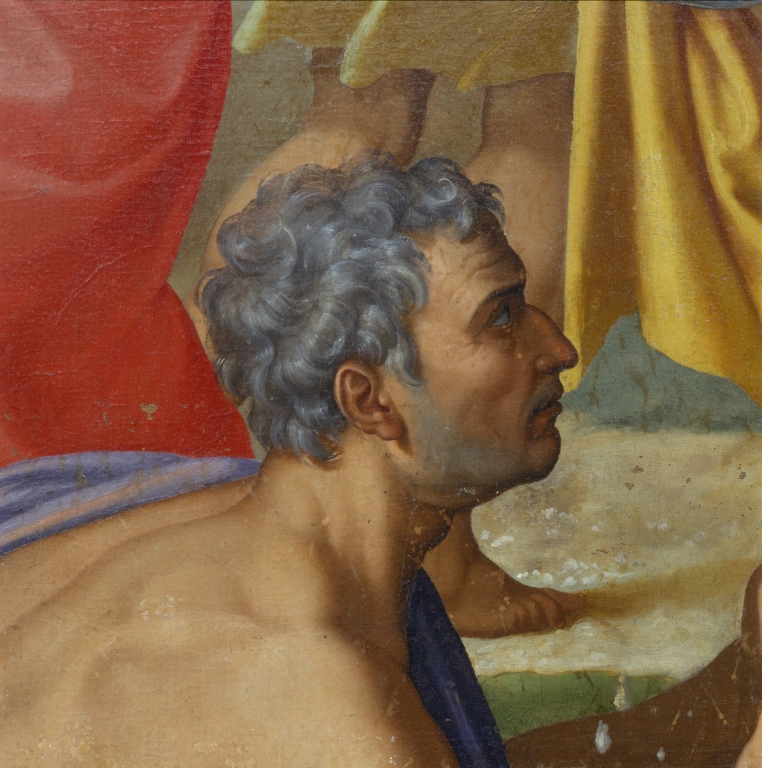 Tableaux en pendant des deux lunettes de la chapelle : les Israélites recueillant la manne, Moïse faisant jaillir l'eau du rocher