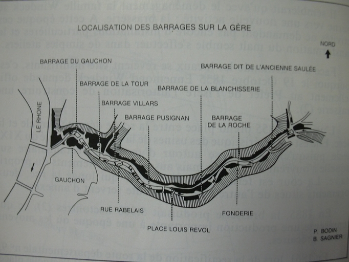 Blanchisserie industrielle dite lavage de laine de Piellat actuellement grand parking de l'entreprise Lamy location de véhicules