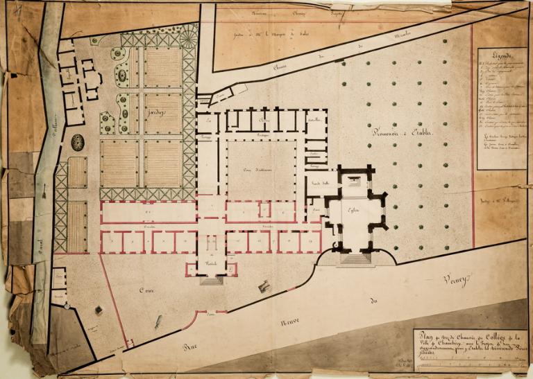 Couvent de la Visitation, puis école secondaire communale, puis collège royal, puis lycée impérial, puis lycée de garçons, actuellement lycée Vaugelas