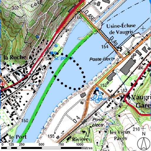 Bac à traille d'Ampuis, ou bac à traille de Vaugris Gare (disparu)