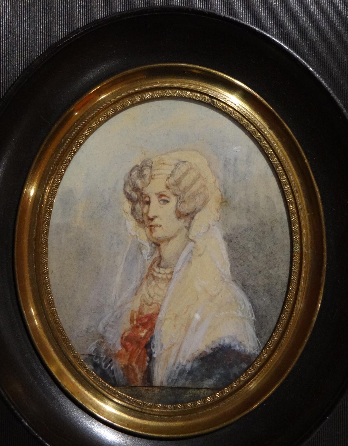 Portrait miniature représentant la reine Marie-Amélie