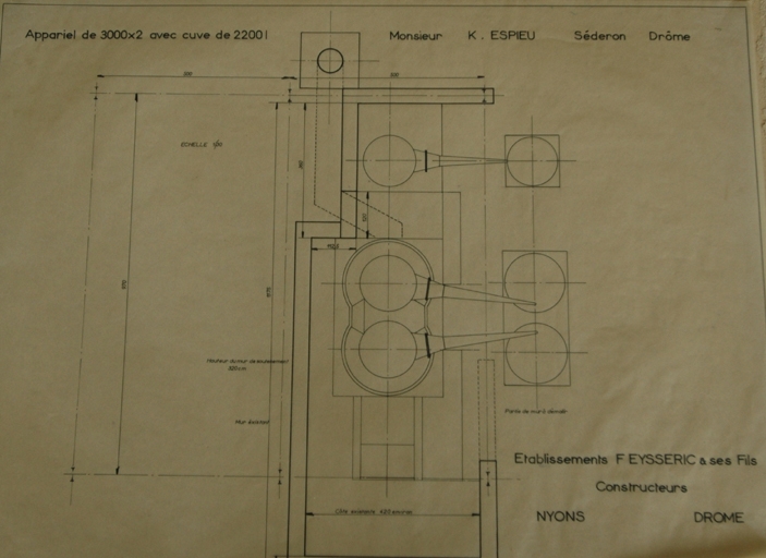 Usine de chaudronnerie dite société Eysséric fabrique d'alambics et de construction métallique