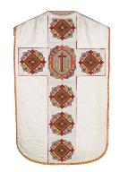 chasuble, étole, manipule : ornement blanc