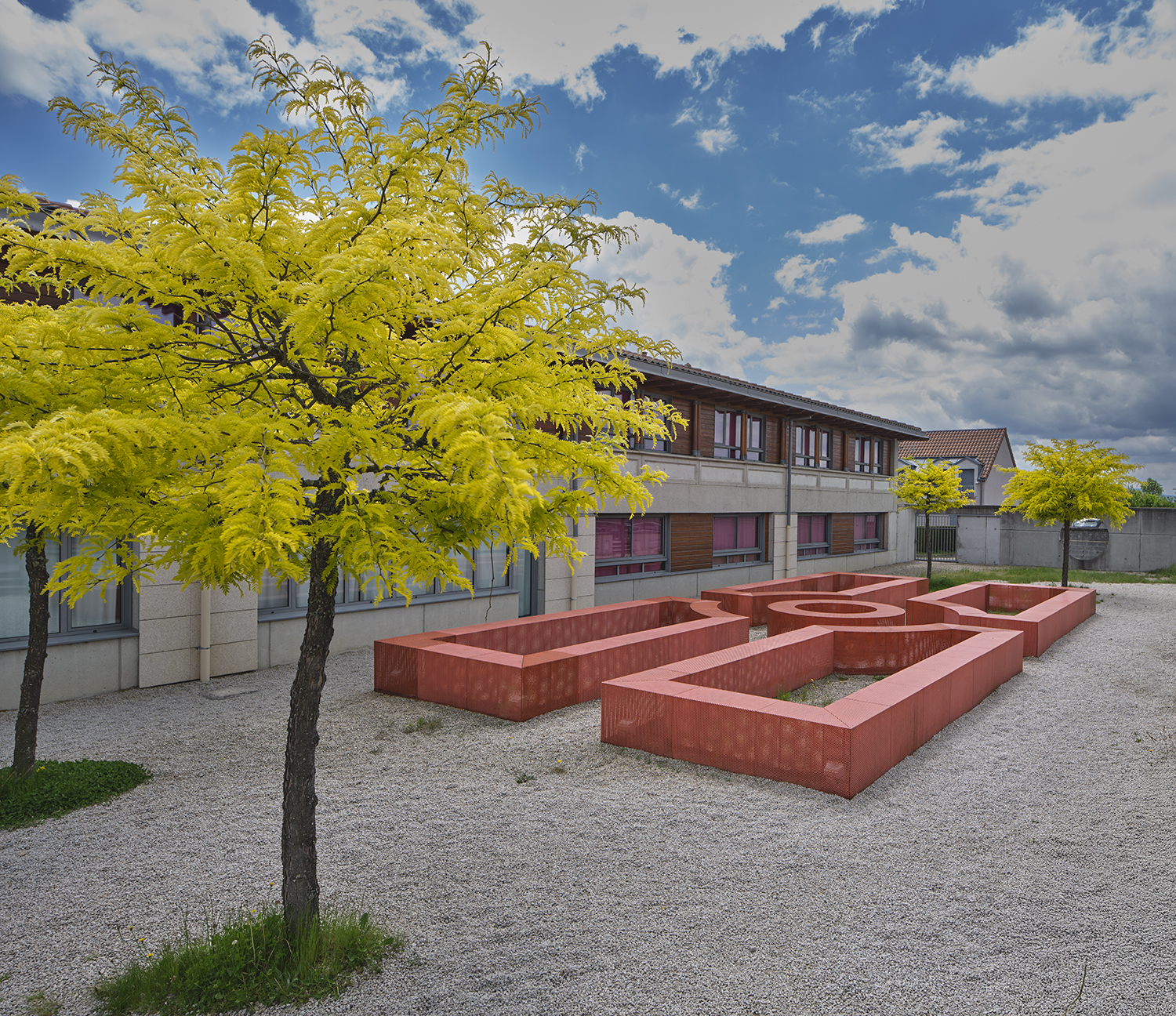 Aménagement paysager et sculpture