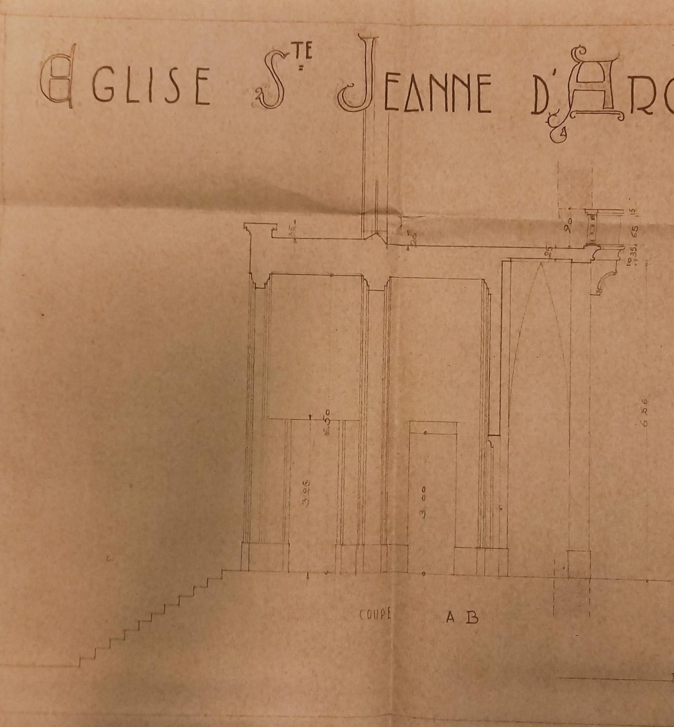 Coupe de l'église Jeanne-d'Arc