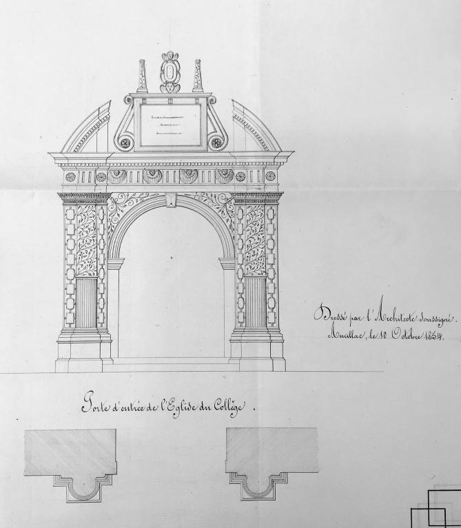 Eglise du collège des jésuites d'Aurillac, puis musée de peinture, actuellement salle polyvalente du collège Jeanne de la Treilhe