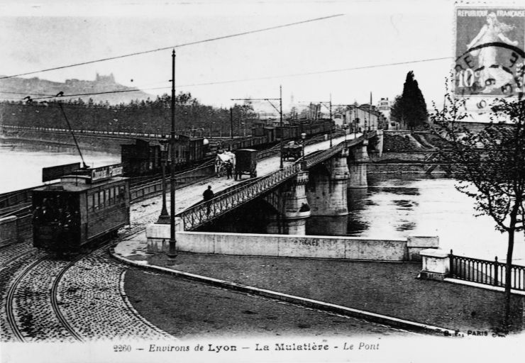 Pont de la Mulatière, actuellement pont autoroutier