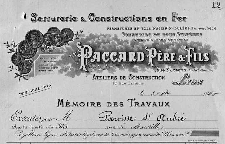 Immeuble, ateliers de serrurerie Paccard père et fils