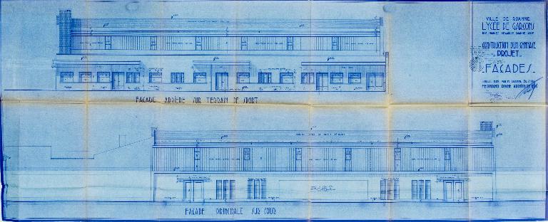 Manoir de Chènevoux, puis collège de jésuites, puis école centrale, puis lycée de garçons, actuellement lycée d'enseignement secondaire Jean-Puy