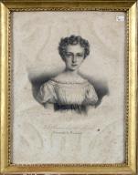 Estampe - Portrait de Clémentine d'Orléans (1817-1907), enfant
