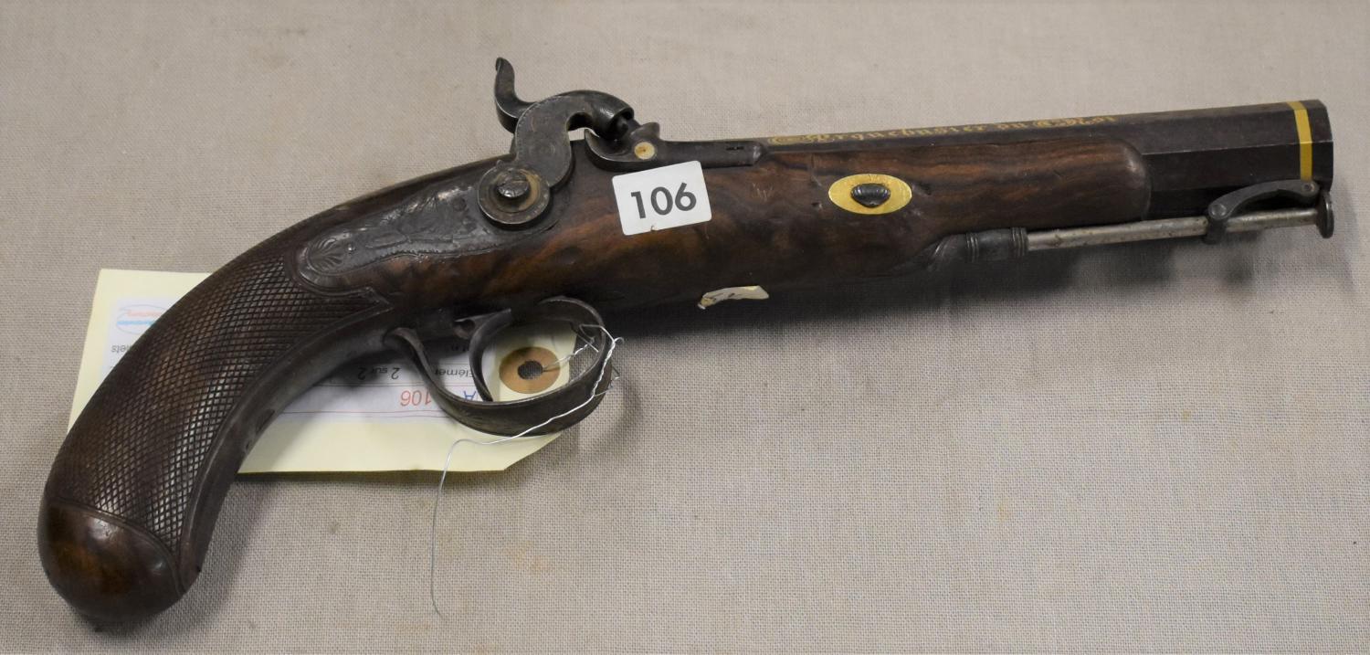 Pistolet n°2 d'une paire de pistolets à baïonnettes