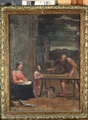 Tableau (en pendant) : La sainte Famille