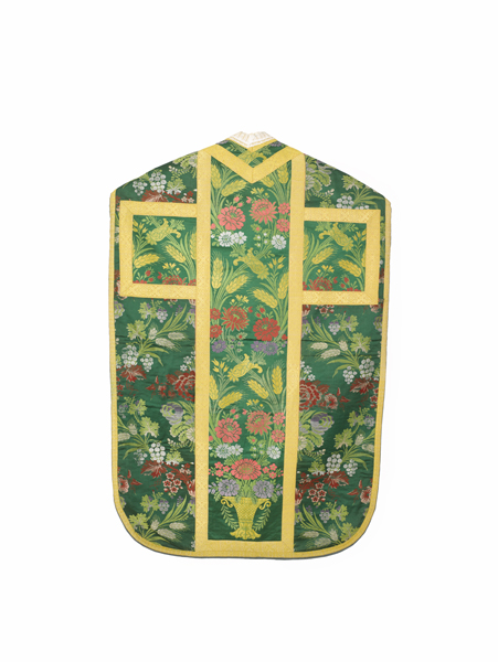 chasuble, étole, manipule, voile de calice : ornement vert