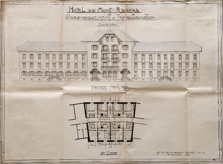 Hôtel de voyageurs, dit chalets-hôtels du Mont-Revard, puis Grand Hôtel PLM du Mont-Revard, actuellement immeuble à logements