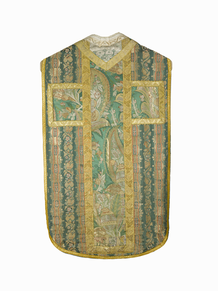 chasuble, étole, manipule, voile de calice : ornement vert n°5