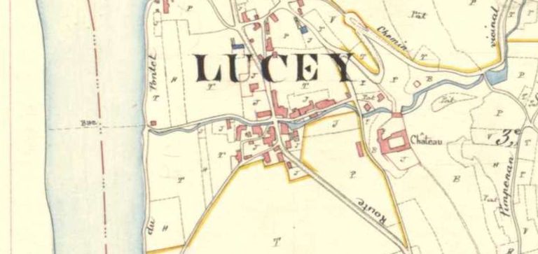 Bac, puis bac à traille de Lucey ou bac à traille de Massignieu (disparu)