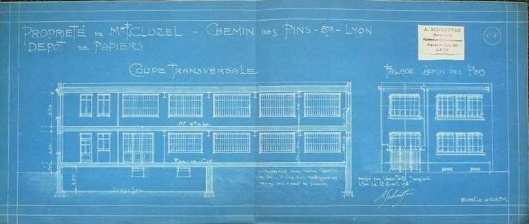 Usine de papeterie Cluzel puis ateliers du Rhône puis œuvre hospitalière française de l'ordre de Malte actuellement Acoucité : associations partis politiques syndicats