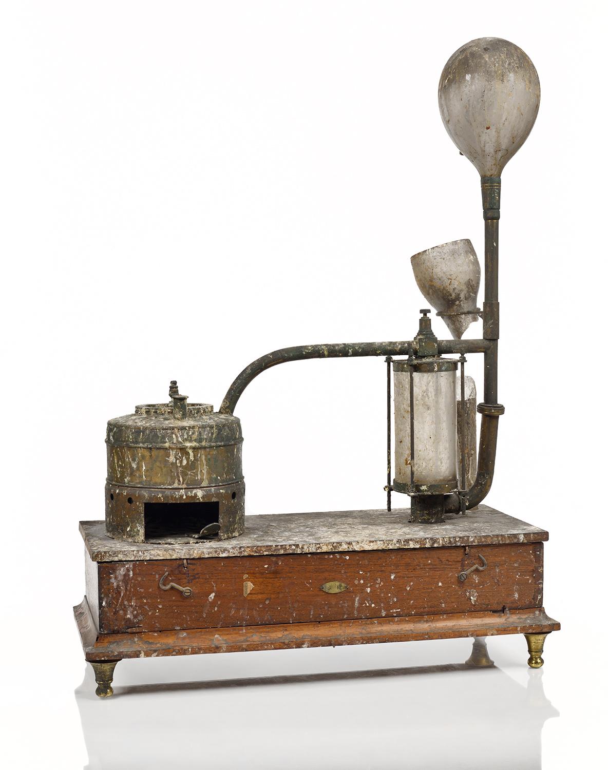 Instrument de démonstration en dynamique des fluides, pompe à feu de Nollet