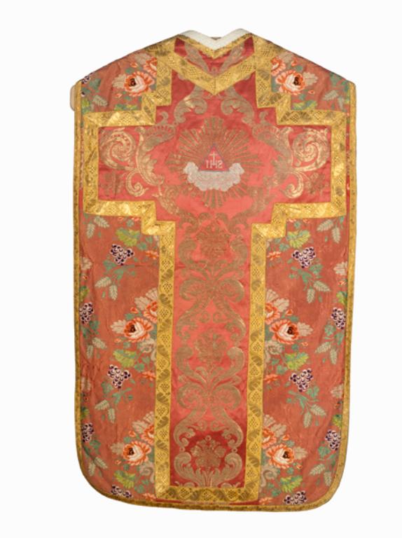 chasuble, étole, manipule, voile de calice : ornement rose n°2