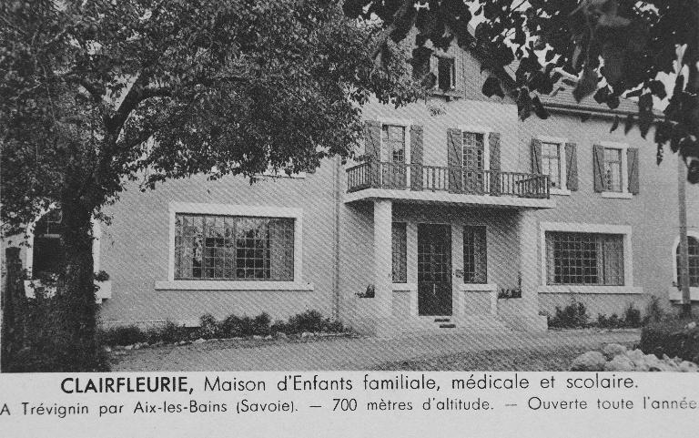 Mairie-école de garçons, puis maison d’enfants Clairfleurie, puis internat "les Papillons blancs" de l'APEI d'Aix-les-Bains